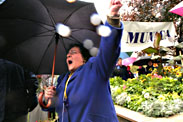 Despite the cold, blowing rain, hundreds of MUNACA members turned up at the Roddick Gates on October 21 to express their displeasure with the administration's position on contract negotiation. Chanting slogans and wielding placards, the demonstrators marched from the gates to demonstrate in front of the James Administration building. MUNACA represents 1,500 clerical and technical staff, library assistants and nurses. The university is asking staff to work more hours and has proposed eliminating some paid holidays.