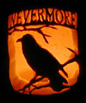 Pumpkin carving of Nevermore raven