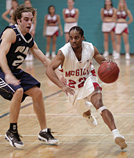 Point-guard Denburk Reid, a 25-year-old economics student with the basketball Redmen, tallied 39 points in two games and became the all-time leading scorer in McGill history. The 5-foot-7, 148-pound point-guard, the second shortest in the country, currently has 2,162 points, surpassing the school record of 2,126, held since 1987 by forward Willie Hinz. Reid broke the record with a 24-point performance in McGill's 65-57 upset at Bishop's February 4, and added 15 more in the next day's 75-58 loss to fifth-ranked Laval.