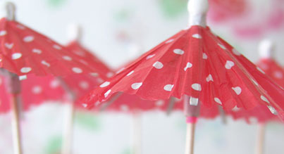 Cocktail umbrellas.