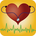 Illustration of a heart wearing a stethoscope