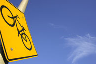 Bike yield traffic sign