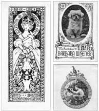 Collage of bookplates