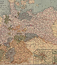 Map of German empire in 1917
