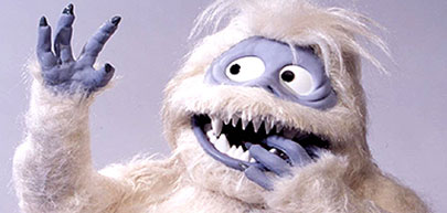 An abominable snowman puppet