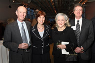 FROM LEFT TO RIGHT: Dr. John Blachford, Dr. John Blachford, Principal Heather Munroe-Blum, Janet Blachford and Martin Grant, Dean of the Faculty of Science at the Applause 2008 gala following the announcement of Dr. Blachford’s $1.25 million gift to McGill.  